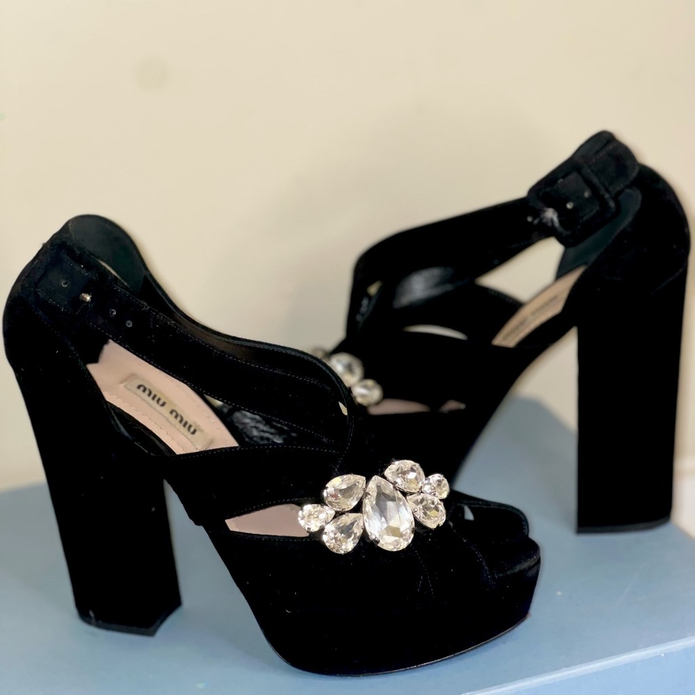 Miu Miu suade heels